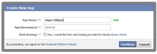 Create a new Facebook App Create a new Facebook app