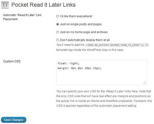 Pocket Read it Later Links