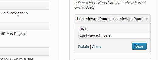 Last viewed posts widget Last viewed posts widget