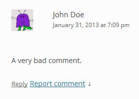 Report a comment link in WordPress Report a comment link in WordPress
