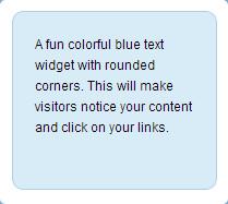 colorful blue text widget colorful blue text widget