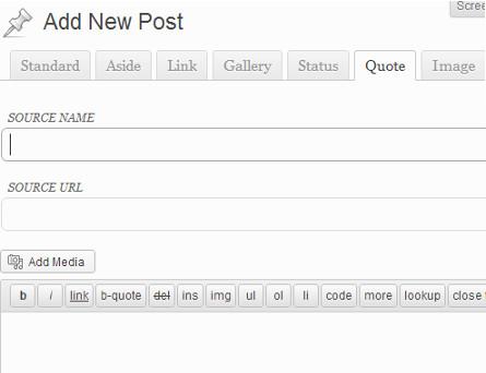 User Interface for Post Format Quote User Interface for Post Format Quote