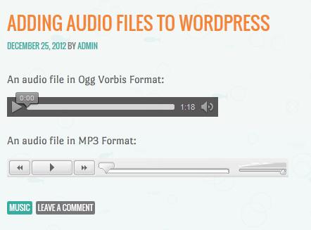 MP3 and Ogg Audio Files Embed in WordPress MP3 and Ogg Audio Files Embed in WordPress