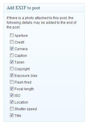 Choose exif data inside post edit area Choose exif data inside post edit area