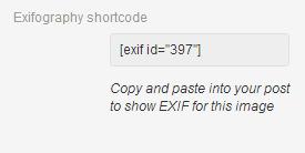 exif shortcode in attachment details exif shortcode in attachment details