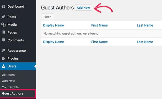 Adding a new guest author in WordPress Adding a new guest author in WordPress