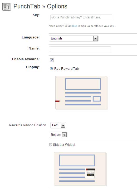 PunchTab Settings PunchTab Settings