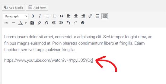 添加视频网址以嵌入WordPress中的视频 添加视频网址以嵌入WordPress中的视频