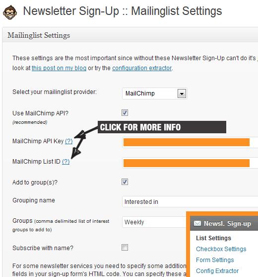 Newsletter Signup Configuration Newsletter Signup Configuration