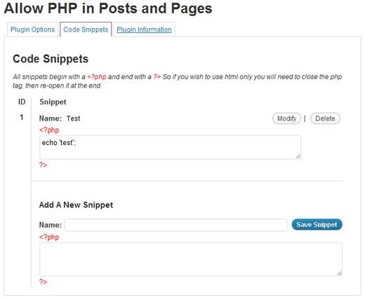 Allow PHP in Posts and Pages Allow PHP in Posts and Pages