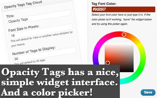 Opacity Tags Widget Opacity Tags Widget