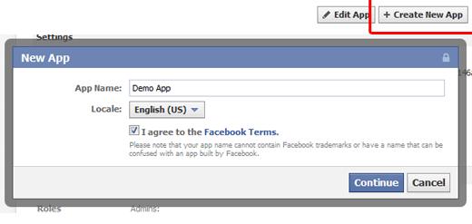 Create New App Facebook Create New App Facebook