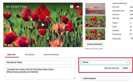 YouTube视频隐私设置 YouTube视频隐私设置