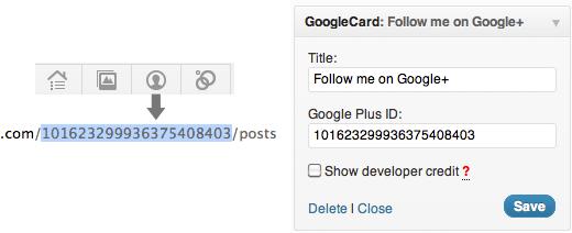 GoogleCard Widget Setting GoogleCard Widget Setting