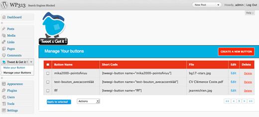Manage Buttons - Tweet and Get It Manage Buttons - Tweet and Get It