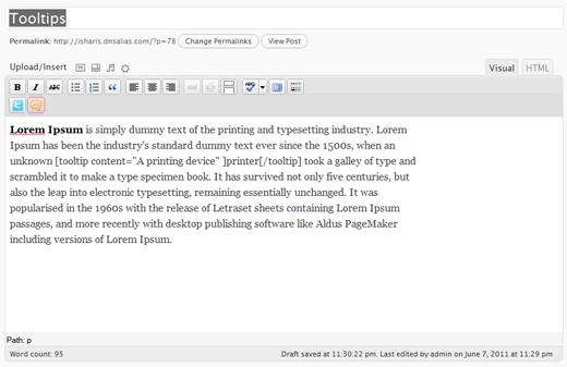 WordPress Tooltip Plugin