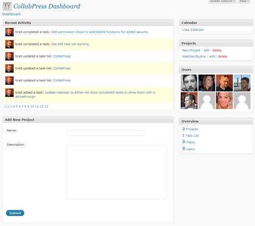 CollabPress Dashboard