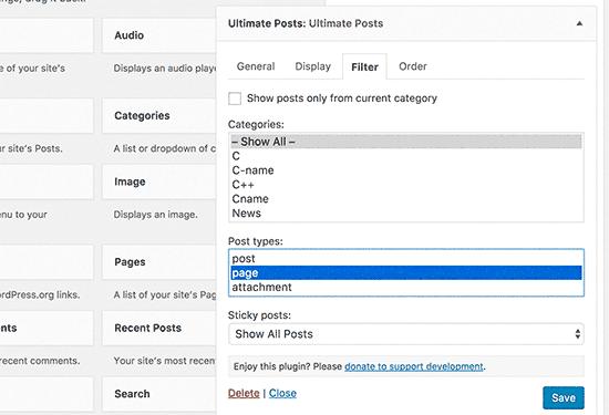 Select page as post type Select page as post type