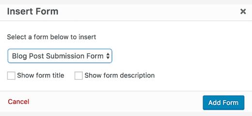 Insert form Insert form