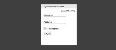 Lively WordPress login via jQuery