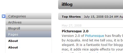 WordPress Sidebar Turned Apple-Flashy