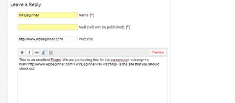 Comment Preview