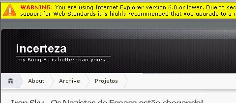 Shockingly Big IE6 Warning