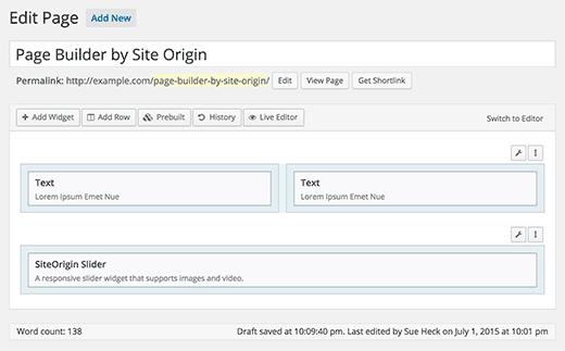 Siteorigin用户界面的页面构建器 Siteorigin用户界面的页面构建器