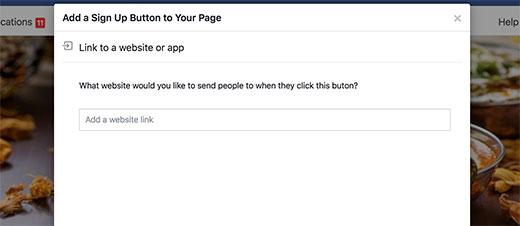 Add a link to your sign up page Add a link to your sign up page