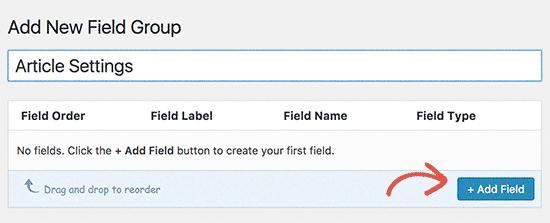Add your fist field Add your fist field