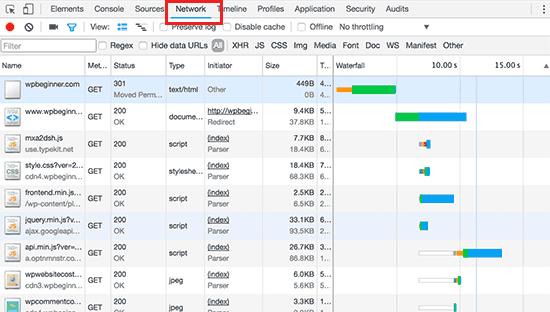 See page load time and files loaded with inspect tool See page load time and files loaded with inspect tool