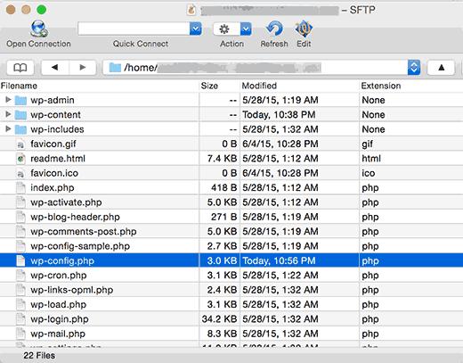 Editing wp-config.php file using an FTP client Editing wp-config.php file using an FTP client