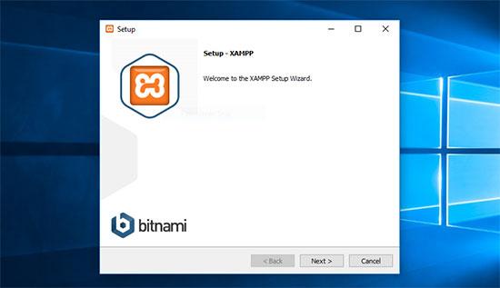 XAMPP setup wizard XAMPP setup wizard