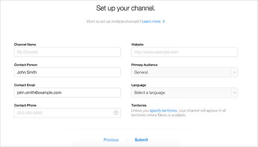 Setting up your channel on Apple News Setting up your channel on Apple News