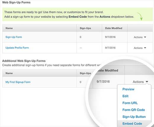 Get embed code for your signup form Get embed code for your signup form