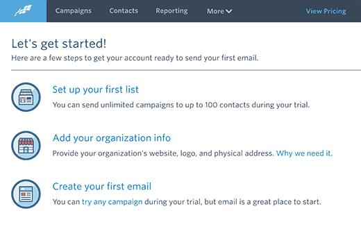 Constant Contact dashboard Constant Contact dashboard