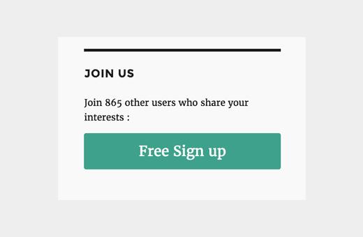 Showing total number of users in WordPress widget Showing total number of users in WordPress widget