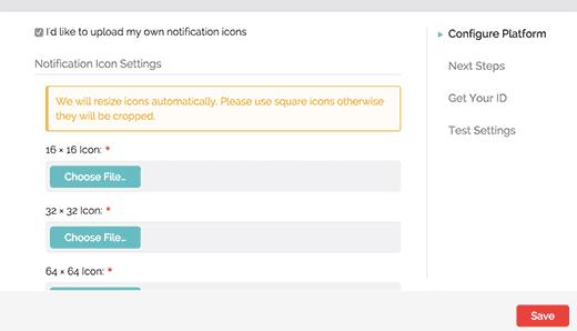 Upload notification icons for Safari web push notification Upload notification icons for Safari web push notification