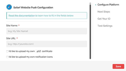 Safari settings Safari web push notification settings