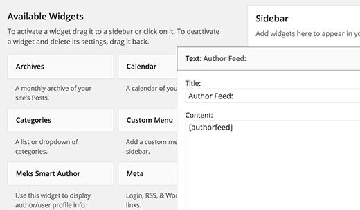 Adding subscribe to author link in WordPress sidebar widget Adding subscribe to author link in WordPress sidebar widget