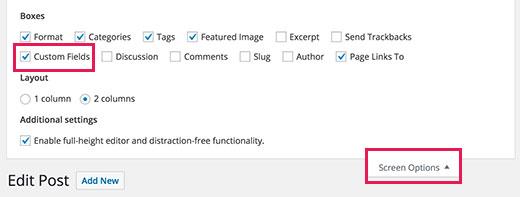 Show custom fields meta box on the post edit screen in WordPress Show custom fields meta box on the post edit screen in WordPress