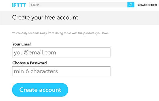 IFTTT Signup IFTTT Signup