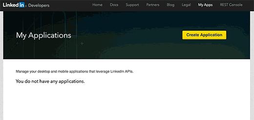 Create a LinkedIn app Create a LinkedIn app
