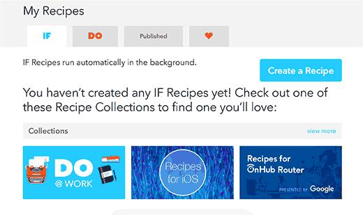 IFTTT My Recipes IFTTT My Recipes