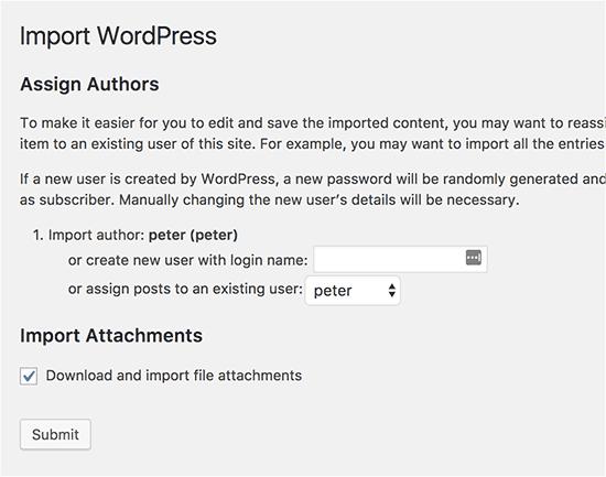 WordPress导入设置 WordPress导入设置