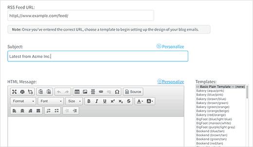 Setting up RSS to newsletter Setting up RSS to newsletter