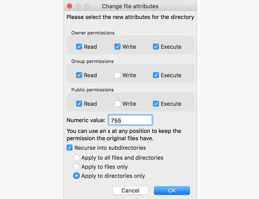 Changing file permissions for wp-content folder Changing file permissions for wp-content folder