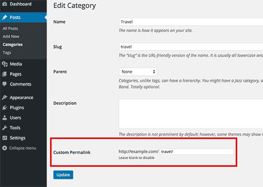 Custom Permalink for a single category in WordPress Custom Permalink for a single category in WordPress