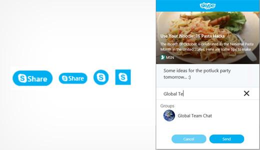 Skype Share Button Skype Share Button