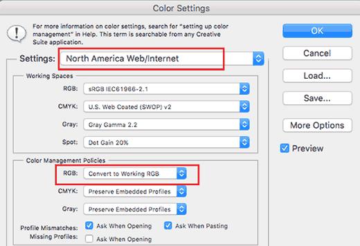 Changing color management policies in Adobe Photoshop Changing color management policies in Adobe Photoshop
